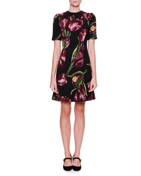 dolce gabbana short sleeve tulip dress|dolce gabbana k dresses.